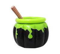 Halloween Inflatable Cauldron, Blow-Up Drink Cooler, Spooky Party Prop with LED Lights, Yard Decoration for Garden, Backyard, Haunted House, Outdoor, Photo Setup, Beverage Holder