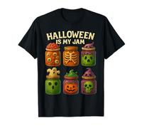 Halloween is My Jam Pot Effrayant Citrouille Squelette fantôme T-Shirt