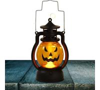 Halloween Jack- -Lantern - Jack- --Lanterne qui brille dans le noir avec motif de réaliste | Idéal pour les fêtes d'Halloween, la décoration de jardin et les expositions de maisons hantées
