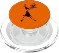 Halloween Jack O Lantern, Jolie Femme au Foyer effrayante du Milieu du siècle PopSockets PopGrip pour MagSafe
