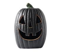 Halloween Jack-o'-Lanterne Décor De Citrouille, LED Éclairer La Décoration De Résine pour L'intérieur Et L'extérieur, Ornament De Porche De Jardin d'halloween Effrayant