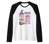 Halloween, J'Ai Besoin d'un café pour me concentrer Manche Raglan