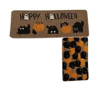 Halloween Kitchen Mat - Halloween Carpet, Non-Slip 2pcs Kitchen Floor Mats | Spooky Comfort Kitchens Rug, Under Sink Kitchen Runner Rug for Farmhouse Home Kitchen Bathroom 40x120cm/16x47 inches