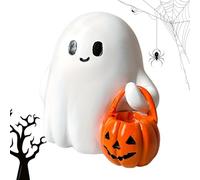 Halloween Lamp Bedside Light - Ghost Pumpkin Table Decor, LED Ambient Night Illumination, Cute Festive Home Accent, Soft Glow Decorative Lighting | Portable Desk For Bedroom, Kitchen, Entryway, Party