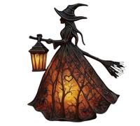 Halloween Lamp Gothic Witch Status Lampe Lampe Halloween Witch Decor pour le salon Table Centres de table 7.1x6.3x4, 5 pouce