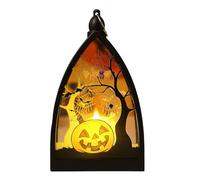 Halloween Lamp - Spooky LED Lantern, Creepy Tabletop Accent, Battery Operated Light, Haunted Decorative Piece | Decoration for Indoor Outdoor Desk Fireplace Bookshelf Party Garden Porch