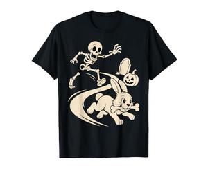 Halloween Lapin Os Thief Squelette Spooky Season T-Shirt