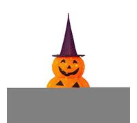 Halloween LED Pumpkin Lights, Witch Hat Lamp, 8 Light Modes with 13.58x1.77x17.64 inches, Fall Party Night Decor for Bedroom, Yard, Porch, Garden, Indoor, Outdoor, Celebration, Orange