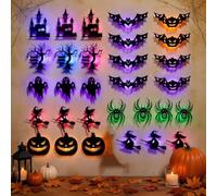 Halloween LED Silhouette Wall Lights,Halloween LED Wall Decor Lights，30pcs