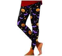Halloween Leggings Legging Femme Noir Polaire Beige Viande Imprimé Pantalon Extensible Collants Femmes Skinny pour Courir De Pilates Printemps avec Anti Cellulite 3D A-Le Noir M
