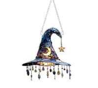 Halloween Light Catcher - 20x20cm Acrylic Witch Hat Hanging Ornament