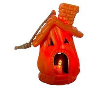 Halloween Light, Pumpkin Decor, Gothic Ornament, Light-Up Spooky Design, Battery Operated Lighting, Indoor Outdoor Festival Use, 3.15x2.56x4.33 inches Orange 1 Piece