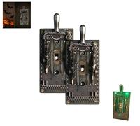 Halloween Light Switch Cover - Terror-Switch Gothic Lever Plate with Flip Handle, Horror Movie Themed Wall Decor for Haunted House & Spooky Home Decor(2Pcs)