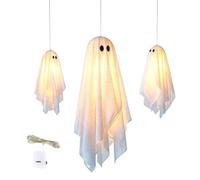 Halloween Light Up Ghost | 3 Pieces 3-Level Spooky Mini Light Decoration