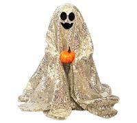 Halloween Light Up Ghost Decoration LED Glitter Ghost Ornament For Party, G | Courtyard Decorations for Garden Porch Patio Lawn Indoor Home Apartment Living Room Party Desk Manteau Table