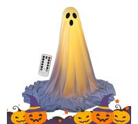 Halloween Light Up, Spooky Lighted Ghost, 64.96x11.81 inches Scary Haunted House Props, White LED for Yard, Garden, Porch, Holiday, Festival, Party, Escape Room Decoration, White