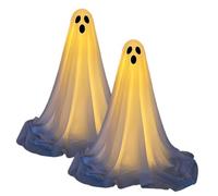 Halloween Light-Up Standing Ghost - Géant LED Giant Lighted Spooky Ghost, Décoration En Tissu Blanc Brillant Avec Des Lumières De Cordes | Accessoire Mignon Pour Les Effets D'éclairage Effrayant De Fê
