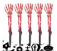 Halloween Lighted Skeleton Bras Stakes, Halloween Path Lights, Squelette Lampe, Conception Attrayante, Solution Résistante Aux Intempéries, 35 Cm pour Le Jardin, La Pelouse, L'allée, Les Cours E