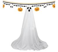 Halloween Lighted White Cloth Ghost - Light Up Ghost Decorations | Décor de cheminement extérieur éclairé pour la Porte d'entrée du Jardin de