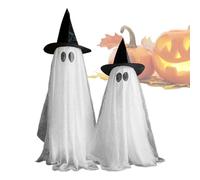 Halloween Lights Decorations, Ghost Spooky Decor, 47 inches Scary Holiday Display, 2 Pieces Set for Farm Haunted House Outdoor Walkway Yard Patio Garden Driveway and Fence Celebration Setup
