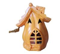Halloween Lights intérieure - maison de citrouille gothique éclairée | Ornement du festival spooky avec un éclairage LED, décoration villageoise hantée pour la fête, les vacances, l'intérieur de la ma