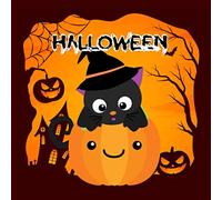 HALLOWEEN: Livre de coloriage pour tout petit. Graphisme simple et mignon fidèle à l'esprit d'Halloween mais aussi à l'imaginaire enfantin. Format carré et couverture souple. 12 dessins à colorier.