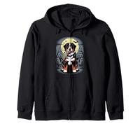 Halloween Lune Main De Zombie Bernese Mountain Dog Berner Sweat à Capuche