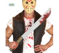 Halloween Machete Horror Requisite Costume Arme Sanglante Accessoire Théâtre Requisite Zombie Outfit Décor sinistre 76 cm Pour adultes, Couleur : Métallique