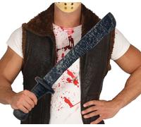 Halloween machette épée décorative accessoire d'horreur costume fête accessoire épée sinistre chasseur de zombies accessoire effrayant accrocheur, couleur : gris