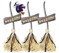 Halloween Magic Broom, Floating Witch's Broom Haunted Dancing Brooms, Halloween Floating Brooms, Magical Animated Witch Broomes, Indoor Party Home Floor Decor for Spooky Atmosphere (Style-B,3Set)