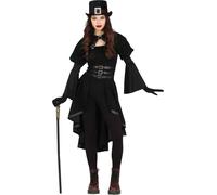 Halloween Magique tunique gothique Avec un look élégant Coupe élégante Pour les occasions mystiques Costumes Avec un design unique Mode intemporelle, Taille : 14 - 16 ans Couleur : Noir