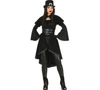 Halloween Magique Tunique Gothique Avec un look élégant Coupe élégante Pour les occasions mystiques Costumes Avec un design unique Mode intemporelle, Taille : 38 - 40 (M) Couleur : Noir