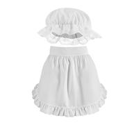 Halloween Maid Outfit, Colonial Costume With Apron And Headpiece, Vintage