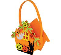 Halloween Maison hantée Sac Citrouille Fantôme Décoration Maison de sorcière Effrayant Visages de citrouille, couleur : orange