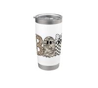 Halloween Maman des deux garçons filles Boo Camo Checker Ghost Mama Gobelet isotherme en acier inoxydable double paroi