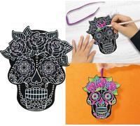 Halloween Mandala Crâne Découpe Art Coloriage Détente Créative Set Adultes