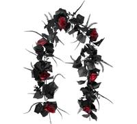 Halloween Maple Garland - 180CM Artificial Vine Decor | Black Autumn Leaves
