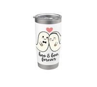 Halloween mariage octobre fantômes marié mariée Boo Forever Gobelet isotherme en acier inoxydable double paroi