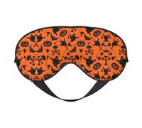 Halloween Masque de sommeil double face doux et confortable bloquant la lumière pour le repos de nuit