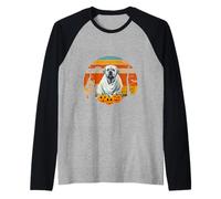 Halloween Mastiff Dog Spooky Ghost Pumpkin Haunted House Manche Raglan