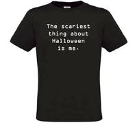 Halloween Mens Women T Shirt 100% Cotton - The Scariest Thing About Halloween is me Manches Courtes(XX-Large)