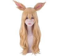 Halloween Mode Noël Party Dress Up Perruque Cos Kda Idol Singer Ari Highlights Gradient Golden Long Hair