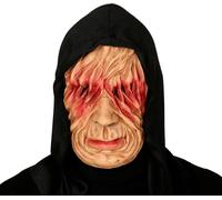 Halloween Moine Masque Avec Capuche Effrayant Visage Défiguré Horreur Costume de Théâtre Personnage Effrayant Réalité Horreur, Couleur : Beige