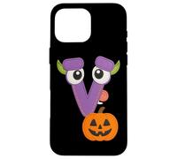 Halloween Monster Lettre V Citrouille Fun Coque pour iPhone 16 Pro Max