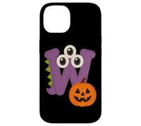 Halloween Monster Lettre W avec Citrouille Coque pour iPhone 14