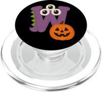 Halloween Monster Lettre W avec Citrouille PopSockets PopGrip pour MagSafe