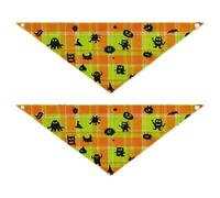 Halloween Monsters Plaid Pet Bonne Respirabilité 2 Pcs pour Festival Dress Up Animaux de Compagnie de Différentes Tailles 63,5 x 22,9 cm 20,3 cm