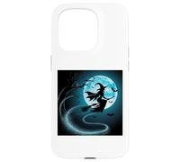 Halloween Moon Blue Witch Effrayant Nuit Amusante Coque pour iPhone 15 Pro