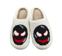 Halloween Motif bizarre Hommes Et Femmes Avec Le Même Couple Maison Hiver Chaud Coton Pantoufles Femmes Scuff Pantoufles, blanc, 38 EU