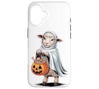 Halloween Mouton Fantôme Citrouille Farce Ou Friandise Coque pour iPhone 16